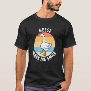 T-shirt Les oies me font sourire mignonne Oie Oiseau Faune