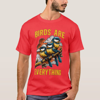 T-shirt Les Oiseaux Amateurs Les Oiseaux Sont Tout Amoureu