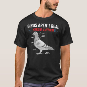 T-shirt Les oiseaux ne sont pas vraiment réveillés Amér