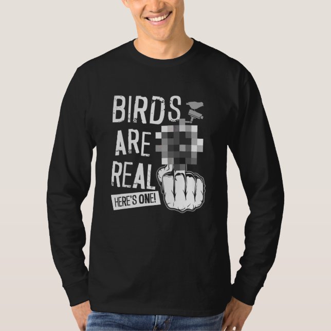 T-shirt Les oiseaux sont réels (Devant)