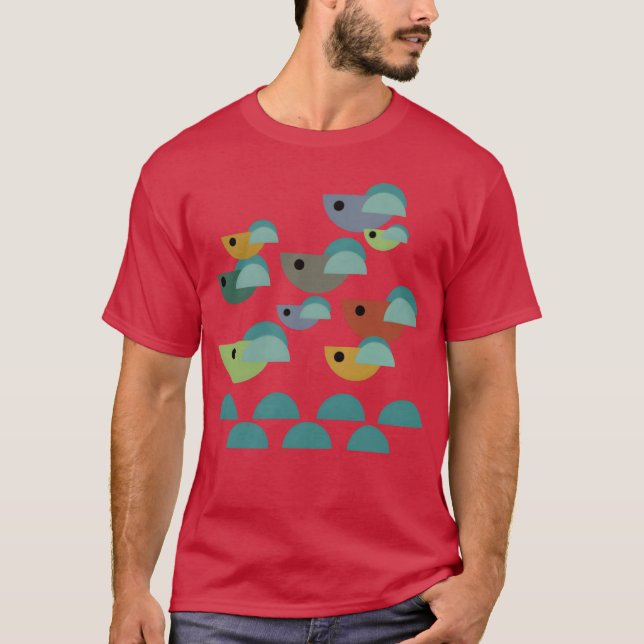 T-shirt les oiseaux vintages (Devant)