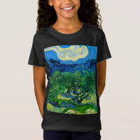 Les oliviers de Van Gogh dans un paysage montagneu