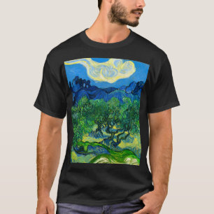 T-shirt Les oliviers de Van Gogh dans un paysage montagneu