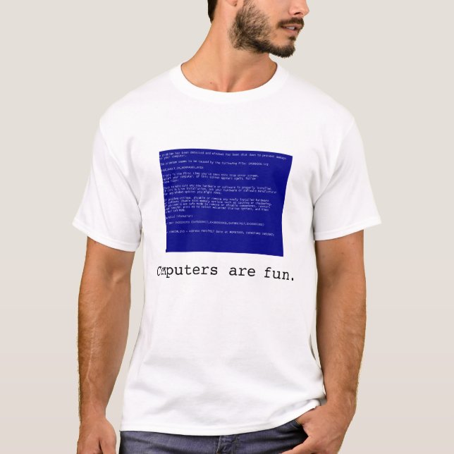 T-shirt Les ordinateurs sont amusement (Devant)