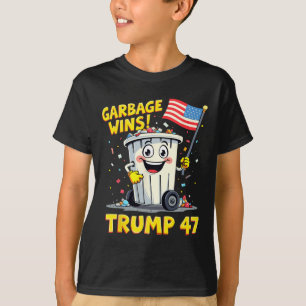 T-shirt Les ordures gagnent Trump 47 Team Garbage Pour Tru