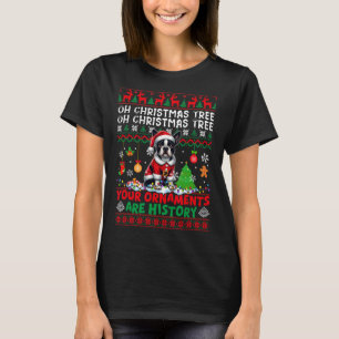 T-shirt Les ornements d'arbre de Noël sont histoire Sweate