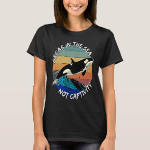 T-shirt Les Orques En Mer Et Non Les Animaux Captifs Doive
