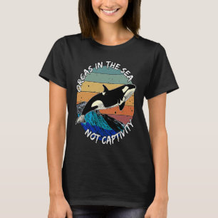 T-shirt Les Orques En Mer Et Non Les Animaux Captifs Doive