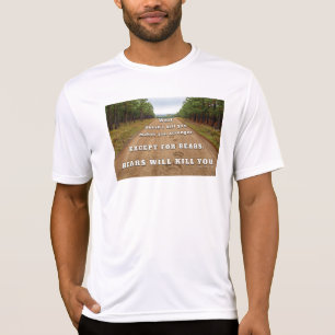 T-shirt Les ours de SlipperyJoe vous tueront empreintes de