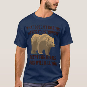 T-shirt Les ours vous tueront, garçon drôle