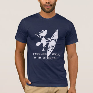 T-shirt Les palettes de kayak de mer jaillissent blanc