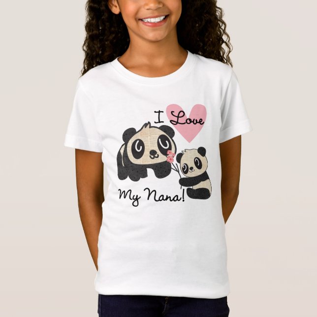 T-Shirt Les pandas I aiment ma Nana (Devant)