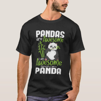 T-shirt Les Pandas Sont Géniaux Je Suis Génial Donc Je Sui
