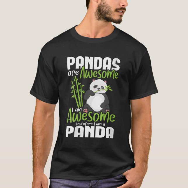 T-shirt Les Pandas Sont Géniaux Je Suis Génial Donc Je Sui (Devant)