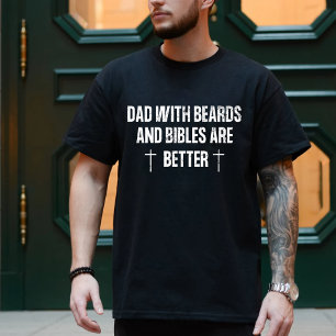 T-shirt Les papas avec barbe et bibles sont meilleurs
