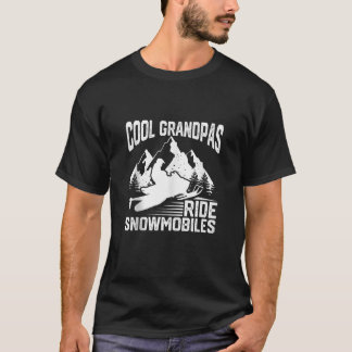T-shirt Les papas cool font du snowmobile drôle Snowmobi