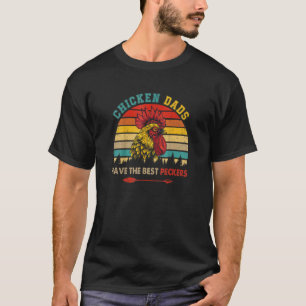 T-shirt Les papas poulets rétro vintage ont les meilleurs
