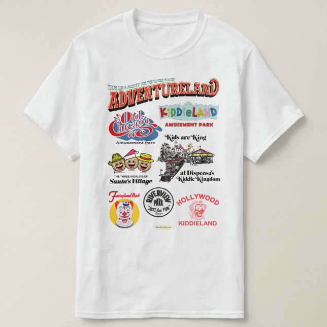 T-shirt Les parcs d'attractions de Chicago (Design devant)