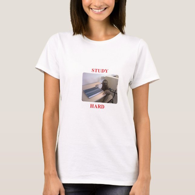 T-shirt Les paresses étudient dur (Devant)
