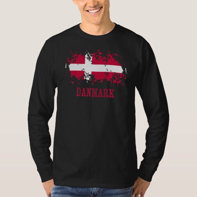 T-shirt Les passionnés danois pour Danmark et Danemark (Devant)