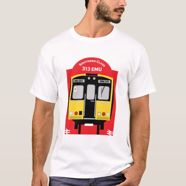T-shirt Les passionnés de train ferroviaire britannique (Devant)