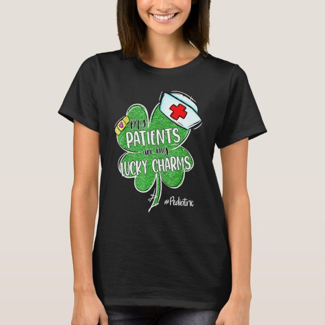 T-shirt Les patients sont mes charmes chanceux Soins infir (Devant)