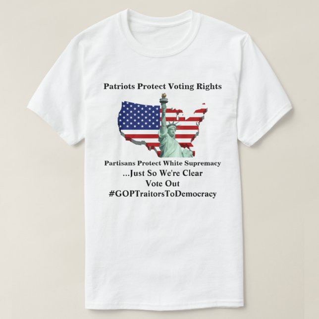 T-shirt Les patriotes protègent le droit de vote (Design devant)