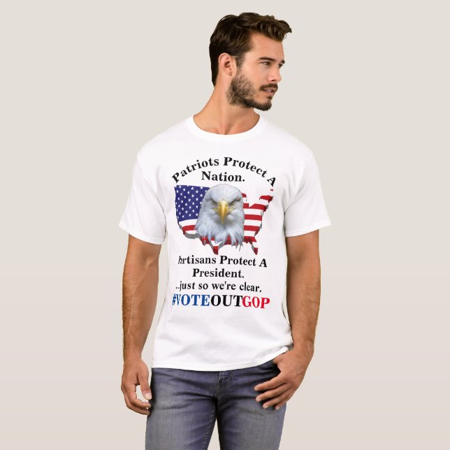 T-shirt Les Patriotes Protègent Une Nation......Les Partis (Devant entier)