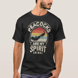 T-shirt Les Peacocks vintages Rétro Sont Mon Esprit Animal