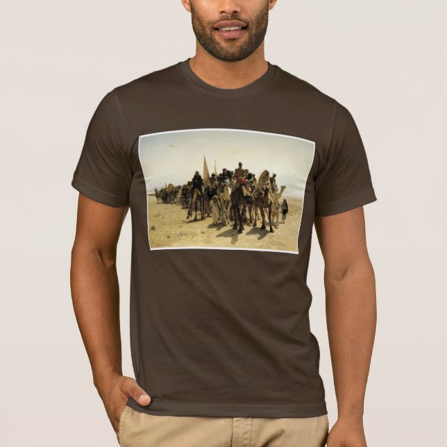 T-shirt Les pèlerins se rendent à La Mecque (Devant)