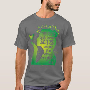 T-shirt Les pensées pourraient laisser des cicatrices vert