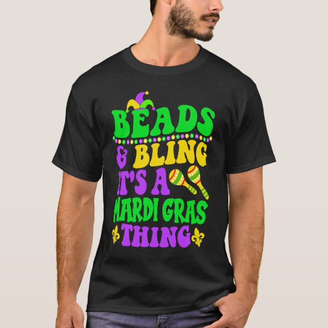 T-shirt Les perles et la lessive C'est un Carnaval Mardi G (Devant)
