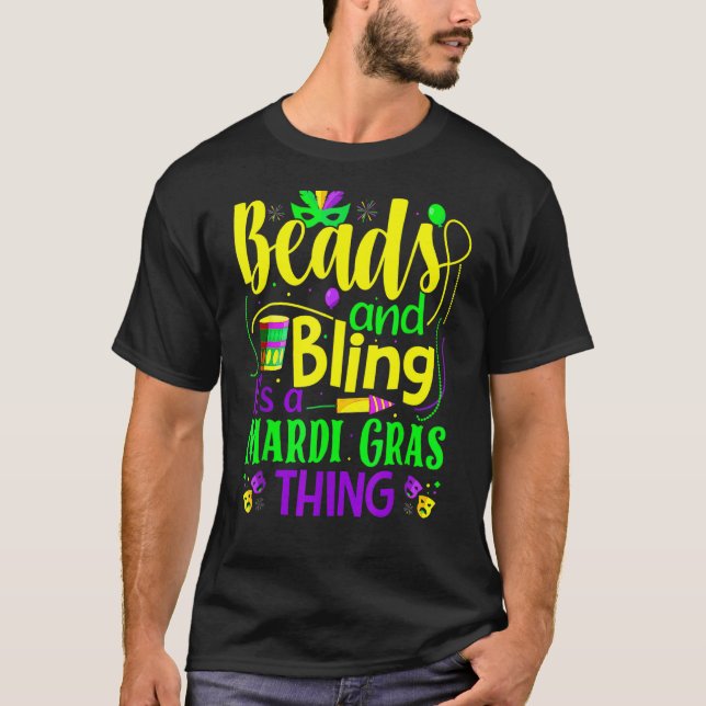 T-shirt Les perles et la lessive C'est un Mardi Gras Thing (Devant)