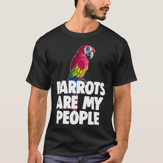 T-shirt Les Perroquets Aloha Hawaiiens Sont Mon Peuple Tro (Devant)