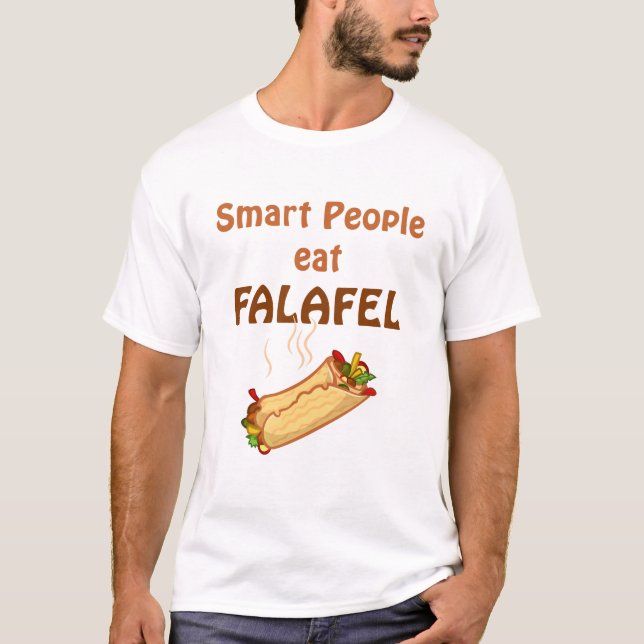 T-shirt Les personnes futées mangent le falafel (Devant)
