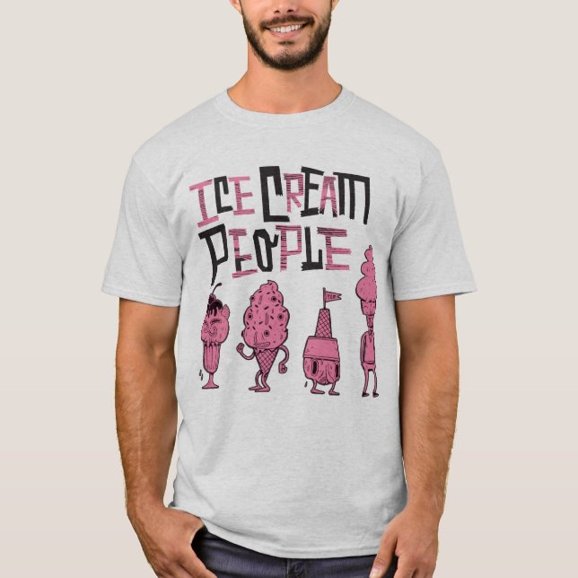 T-shirt Les personnes "rose de crème glacée badinent " (Devant)