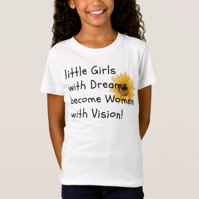 T-Shirt Les Petites Filles Deviennent Des Femmes Fortes T- (Devant)