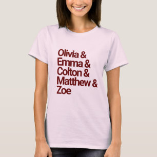 T-shirt Les petits-enfants listent cinq petits-enfants Bou