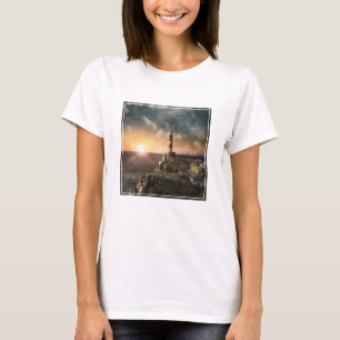 T-shirt Les phares   Phare rouge et blanc