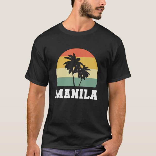 T-shirt Les Philippins de l'arbre à coco de Manille (Devant)