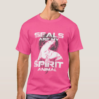 T-shirt Les phoques sont mon animal spirituel drôle