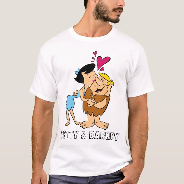 T-shirt Les Pierrafeu | Betty Kissing Barney (Devant)