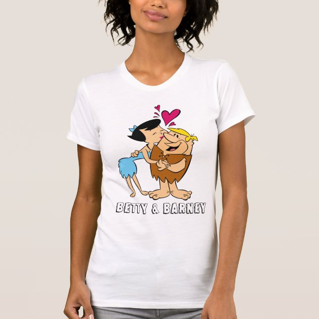 T-shirt Les Pierrafeu | Betty Kissing Barney (Devant)
