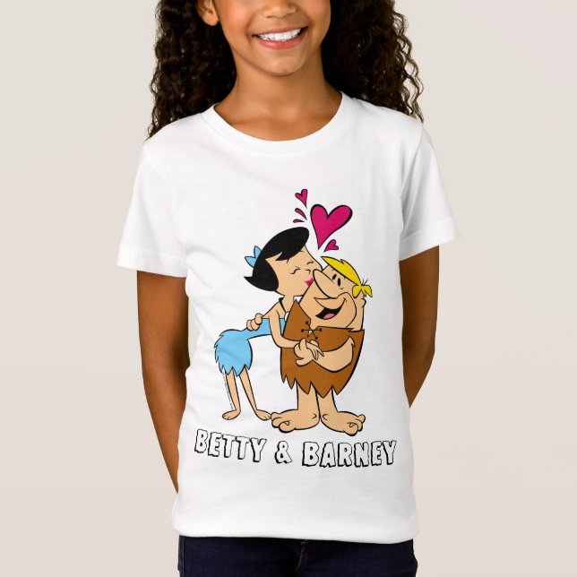 T-Shirt Les Pierrafeu | Betty Kissing Barney (Devant)