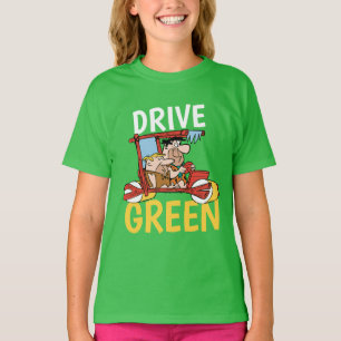 T-shirt Les Pierrafeu Fred & Barney - Drive Green