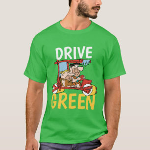 T-shirt Les Pierrafeu Fred & Barney - Drive Green