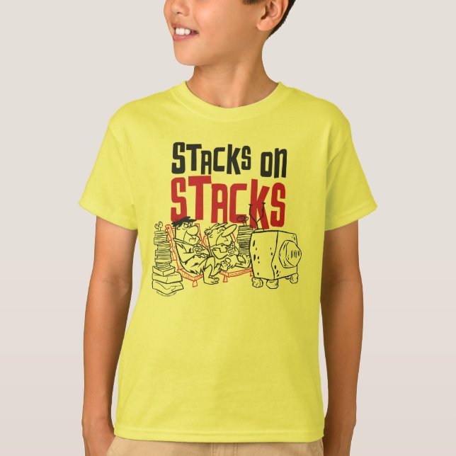 T-shirt Les Pierrafeu | Fred & Barney - Stacks on Stacks (Devant)