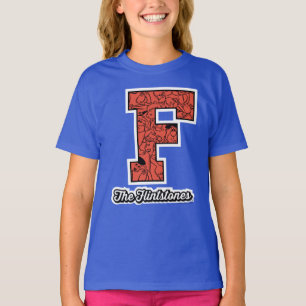 T-shirt Les Pierrafeu Monogramme de style collégial