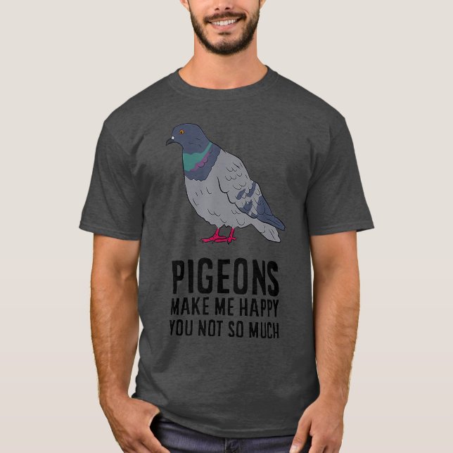 T-shirt Les pigeons Me Rendre Heureux Les Pigeons D'Amour (Devant)