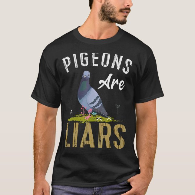 T-shirt Les pigeons sont des menteurs Propriétaire d'anima (Devant)
